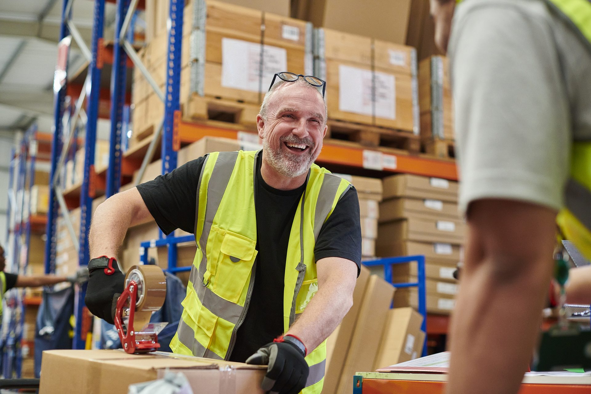 Industrial warehouse worker
